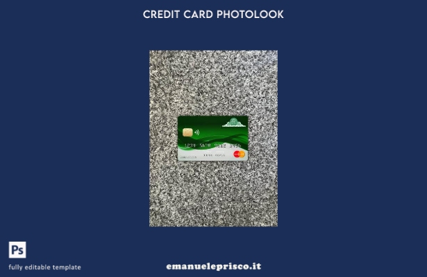 modello frontale photolook mastercard banca Comore Sanduk stile verificato